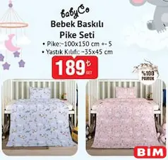 BABYCO BEBEK BASKILI PİKE SETİ